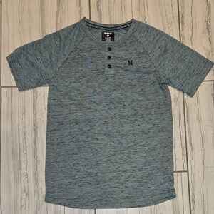 Hurley Boys Heathered Gray Raglan Tee